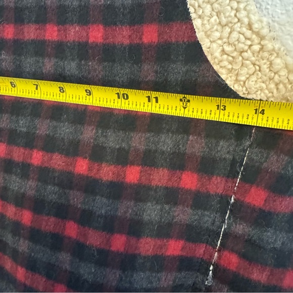 RUYI Fly Away Chambray Plaid Print Vest Faux Fur (O/S) - Picture 9 of 14